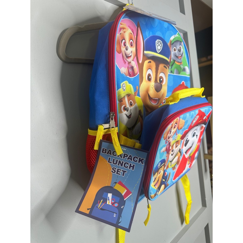Paw Patrol Backpack and Lunch Box Set Kids Blue Red Yellow Nickelodeon‎ NWT - Picture 3 of 7